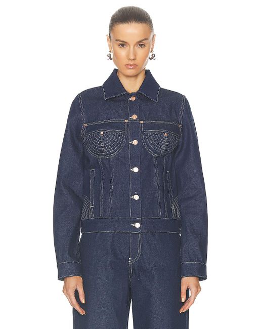Jean Paul Gaultier Blue Madonna Inspired Denim Jacket