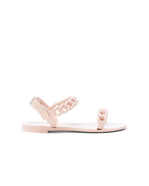 chain jelly sandals