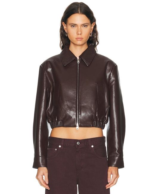 Agolde Brown Nahla Cropped Jacket