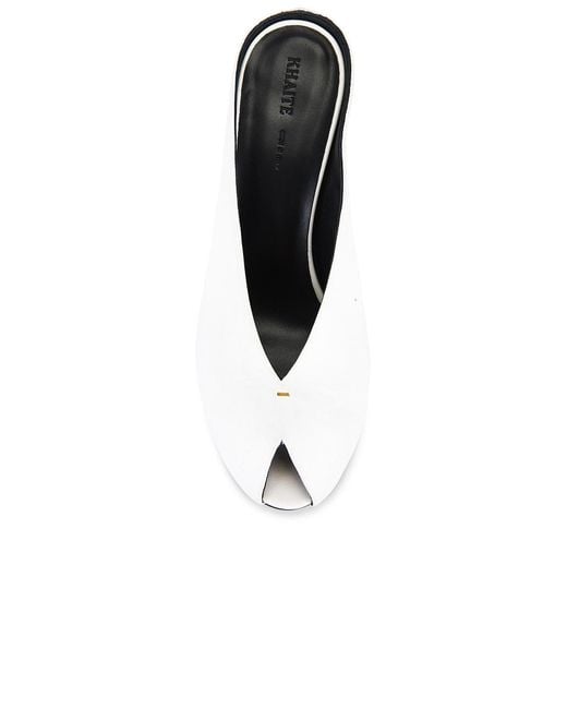 Khaite White Cloak Peep Toe Mule