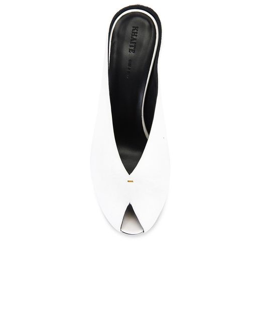 Khaite White Cloak Peep Toe Mule