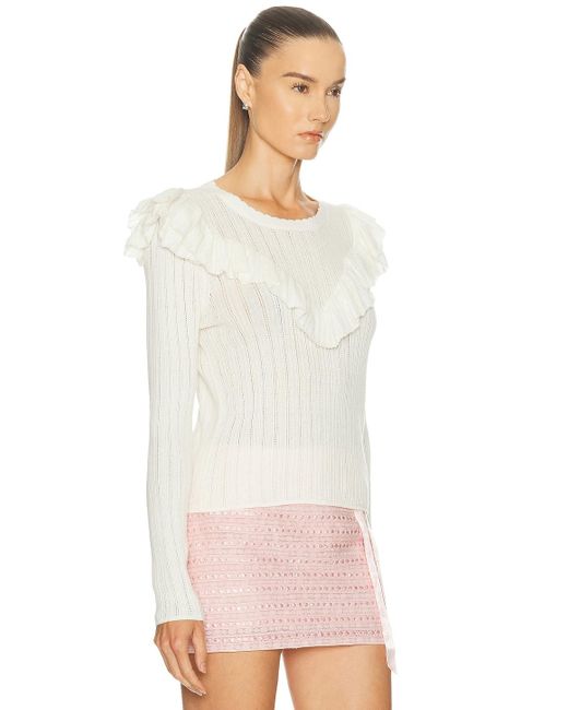 LoveShackFancy Pink Presla Sweater