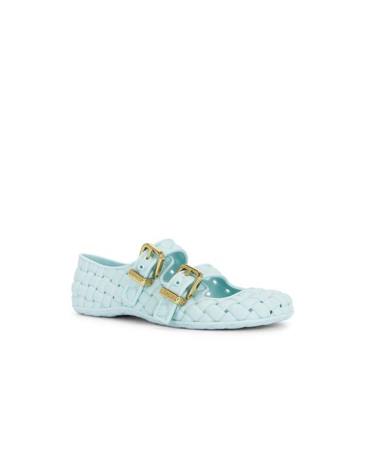 Bottega Veneta Green Amy Flat