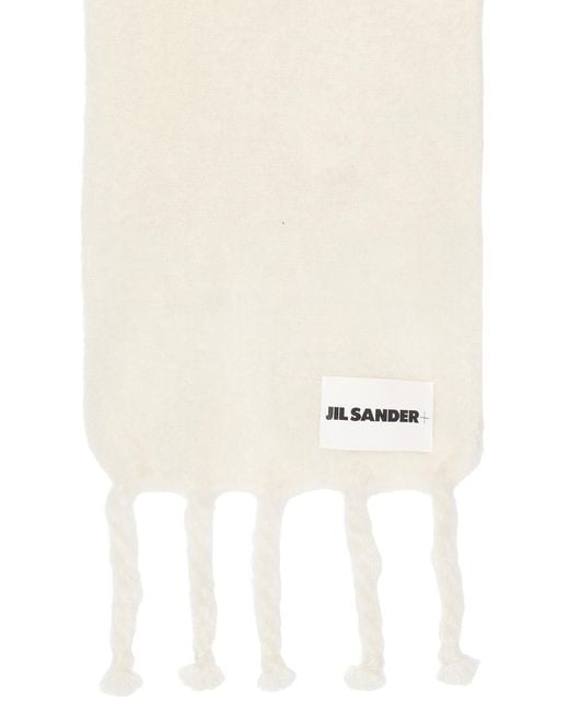 Jil Sander Natural Logo Plain Scarf