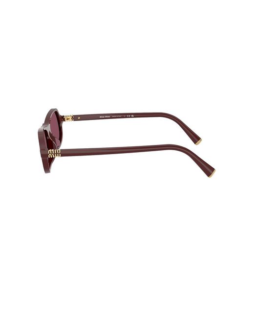 Miu Miu Red Rectangular Sunglasses
