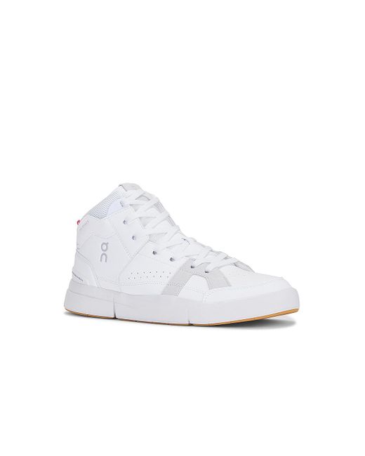 On Shoes White The Roger Clubhouse Mid Sneaker for men