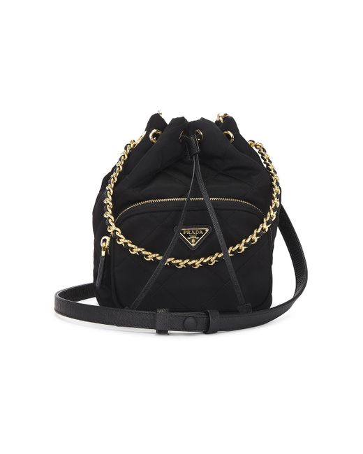Prada Black Re-Edition 1995 Chaine Re-Nylon Shoulder Bag