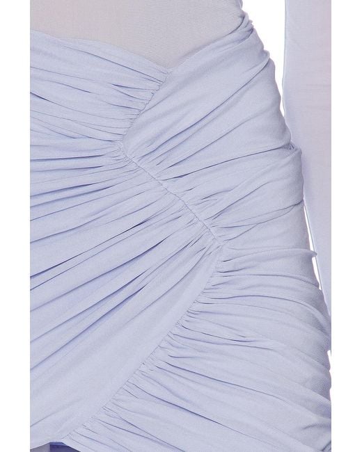 Alexandre Vauthier Blue Mini Wrap Skirt