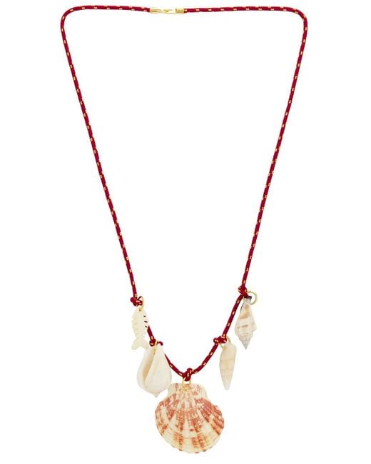 Timeless Pearly Metallic Shells Rope Necklace