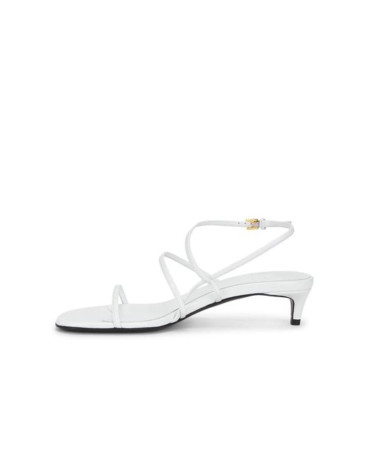 Khaite White Loop Kitten Heel 35 Sandal
