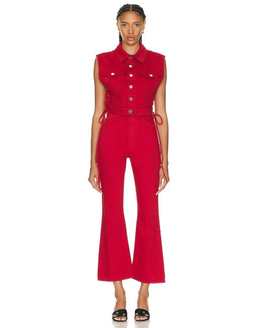 Alaïa Red Alaïa Bootcut Jeans