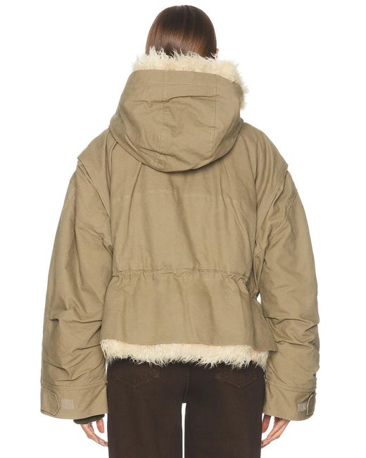 Marc Jacobs Natural Cropped Cargo Parka