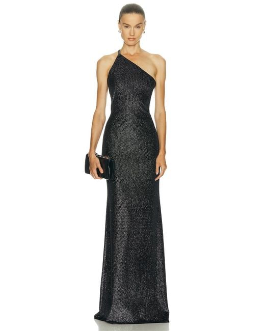 The Sei Black One Shoulder Gown