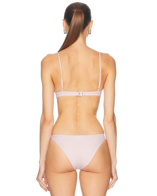 Coperni Pink Flower Bikini Top