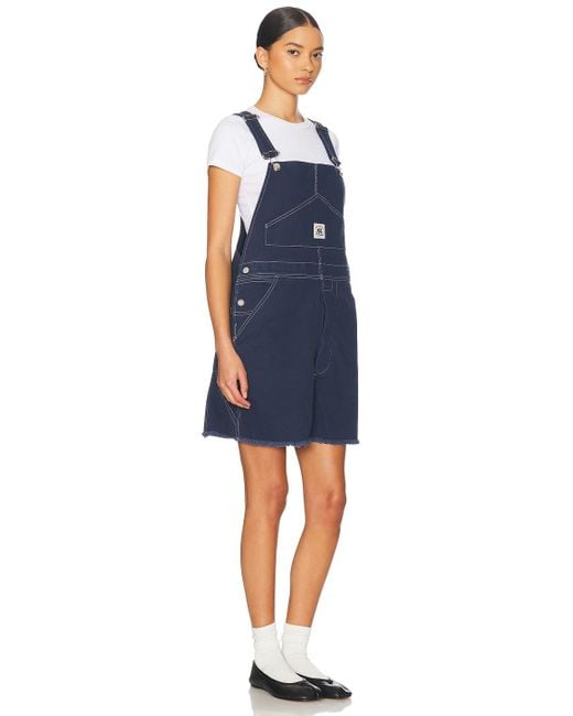 Bode Blue Knolly Brook Overall Short