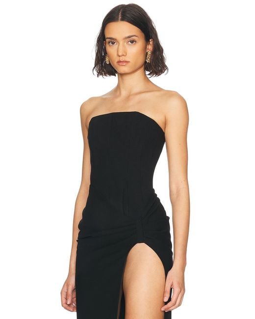Monot Black Strapless Bustier Top