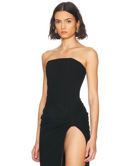 Monot Black Strapless Bustier Top