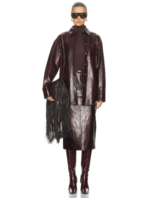 Sportmax Brown Borel Leather Jacket
