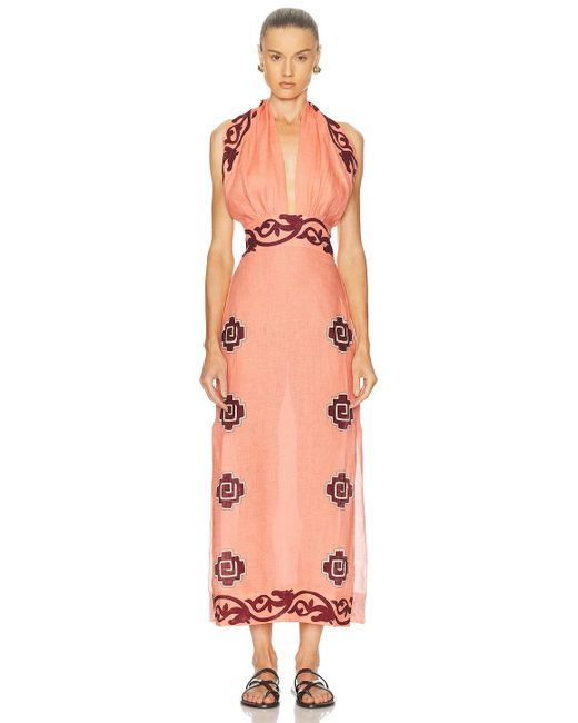 Johanna Ortiz White Energetic Patterns Ankle Dress