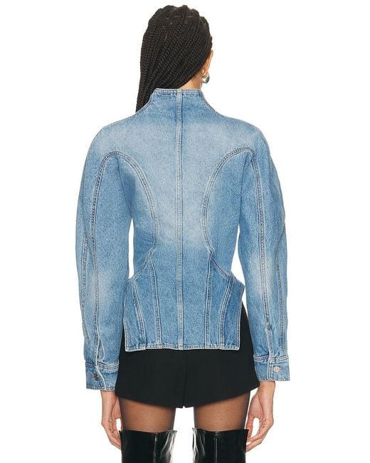 Mugler Blue Cinched Jacket