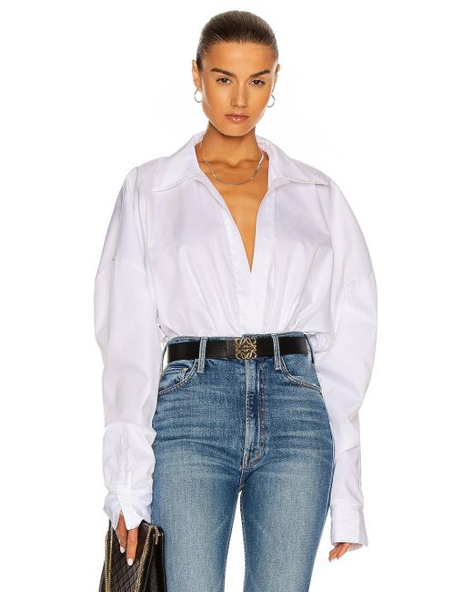 Norma Kamali Cotton Oversized Boyfriend 