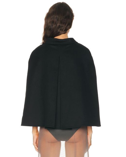 Valentino Black Compact Drape Cape Jacket