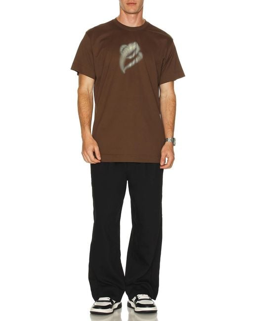 Etai LA Brown 3D Print Dot Brust E Tee for men