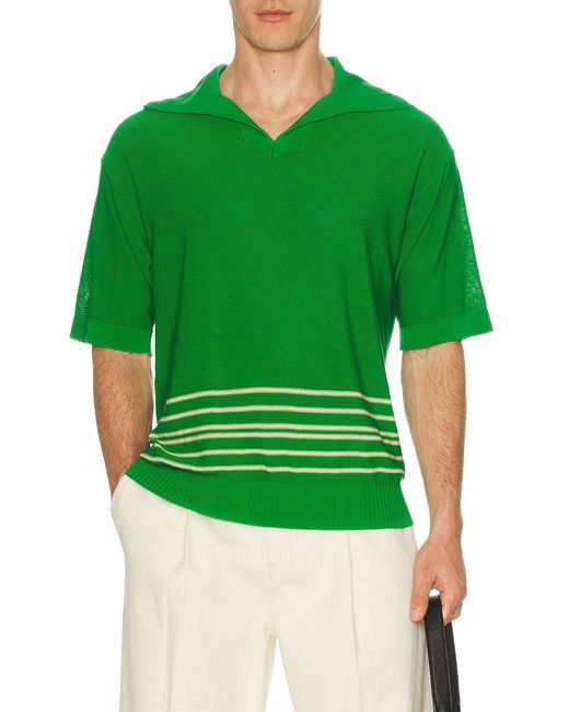 Bode Green Bentgrass Boxy Polo for men