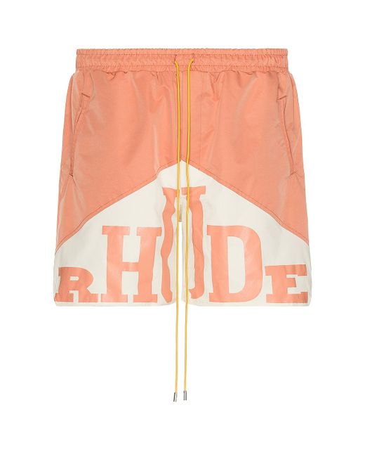 Rhude Orange Yachting Short in Pink for Men | Lyst