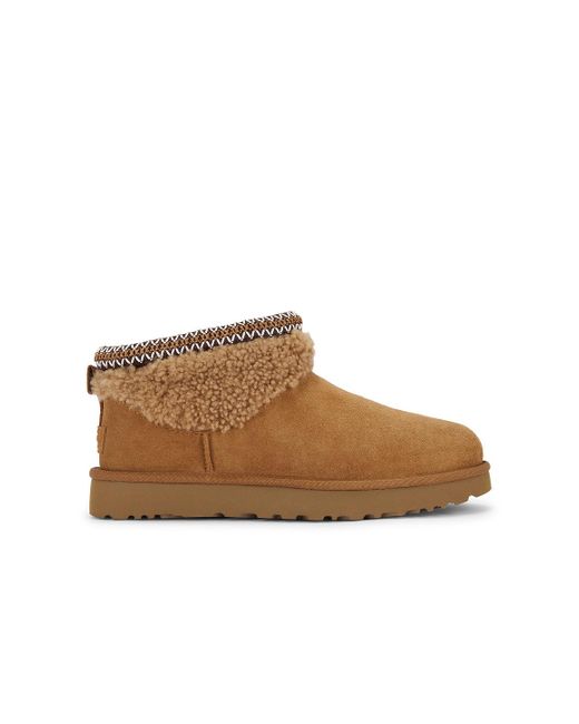 Ugg Brown Classic Ultra Mini Maxi Curly Boot