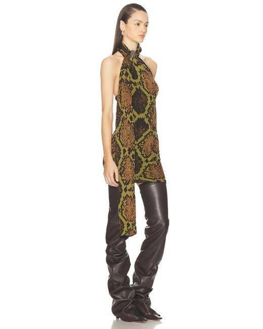 The Attico Multicolor Python Sleeveless Mini Dress
