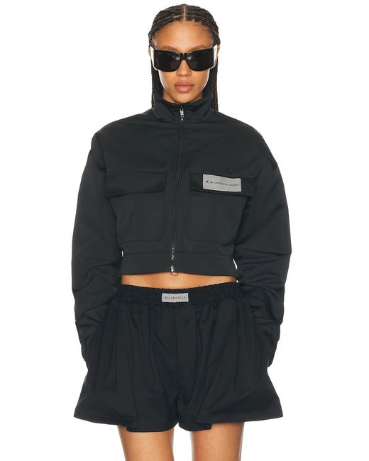 Balenciaga Blue Cropped Jacket