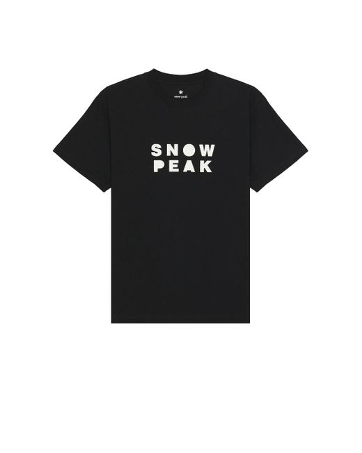 Snow Peak Black Snowpeaker T-shirt Camper for men