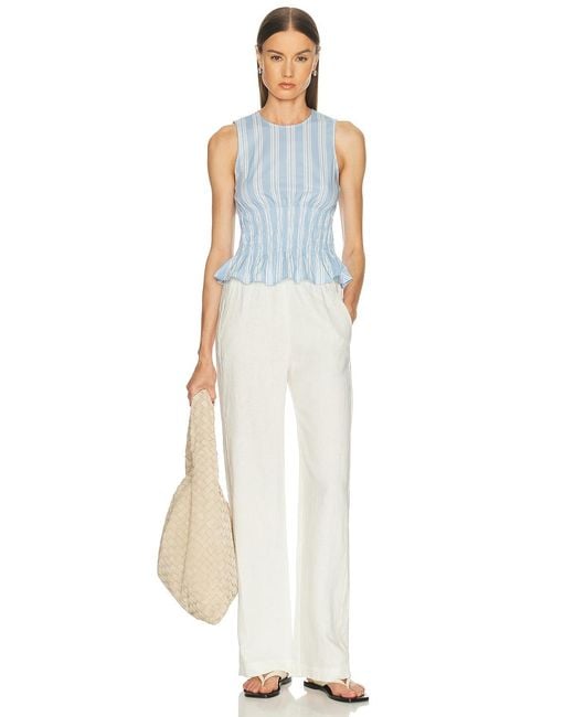 Staud Blue Culver Top