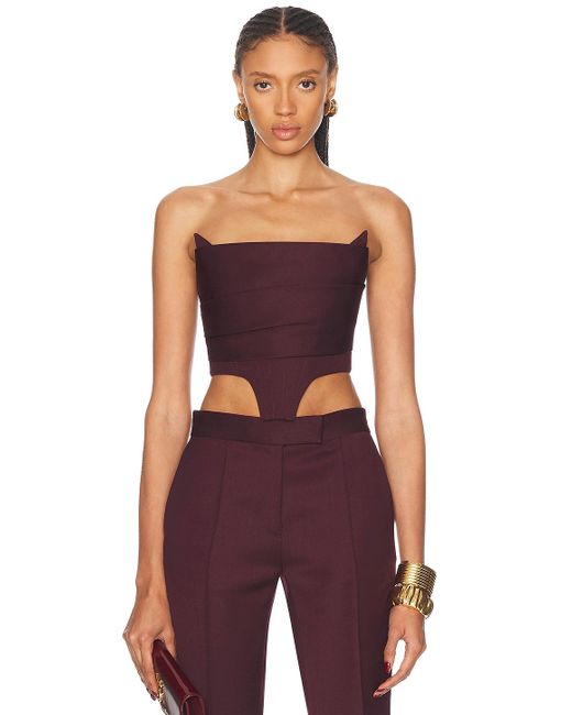 Alex Perry Purple Corset Top