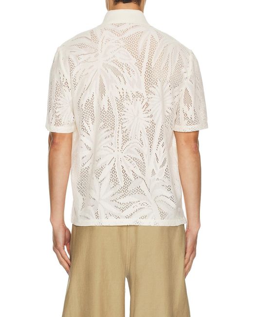Jonathan Simkhai White Conrad Short Sleeve Shirt for men