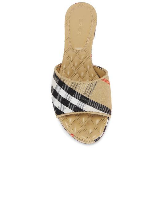 Burberry White Sloane Sandal