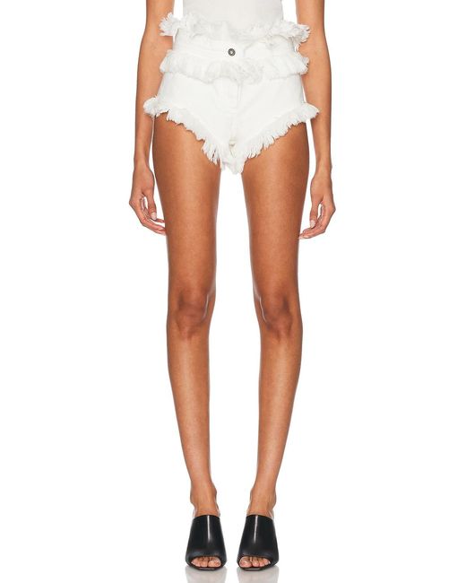 Ferragamo White Mini Short