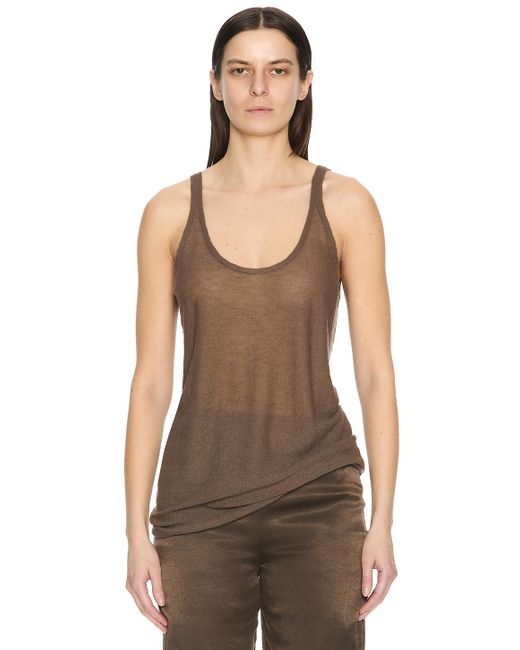 The Row Kazu Top in Brown | Lyst