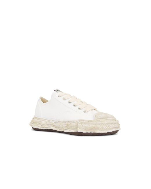 Maison Mihara Yasuhiro White Peterson 23 Vintage Colored Original Sole Canvas Low Top Sneaker for men