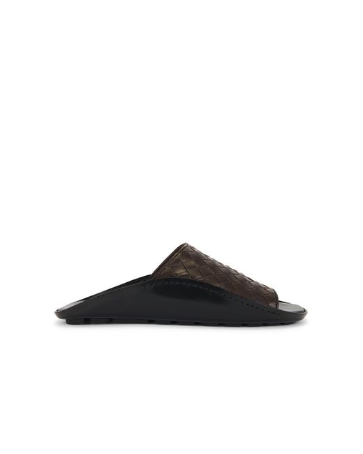 Bottega Veneta Black Nappa Opaque Weave Mule Sandal for men