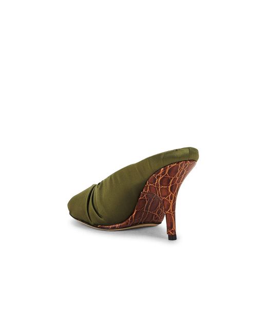 Dries Van Noten Green Satin Mule