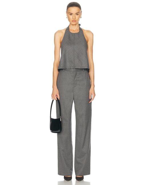 Wardrobe NYC Gray Backless Halter Top