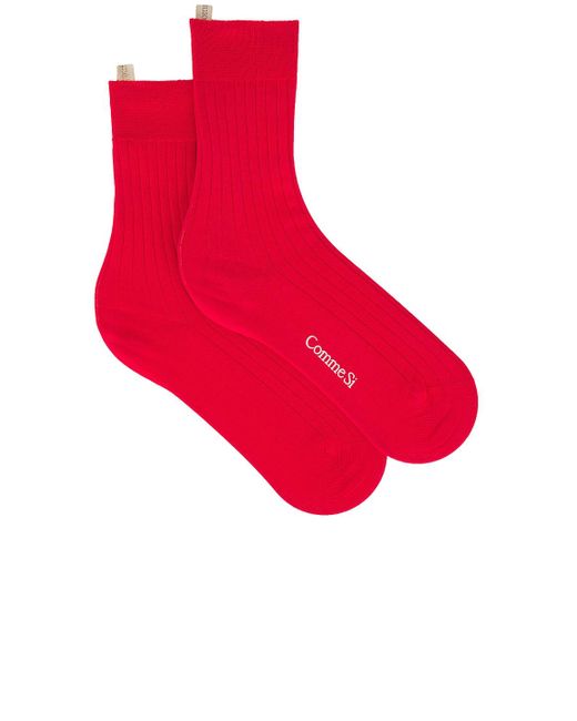 Comme Si Red The Yves Sock