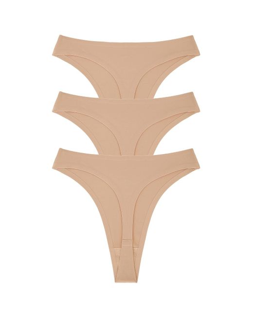 Negative Underwear Base High Thong 3-Pack in Natural | Lyst