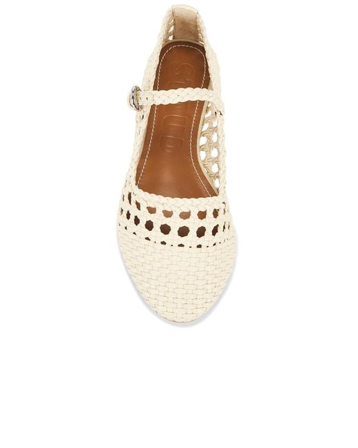 Staud Natural Mary Jane Nell Flat