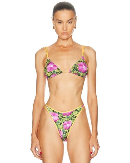 Heavy Manners Multicolor Double String Bikini Top