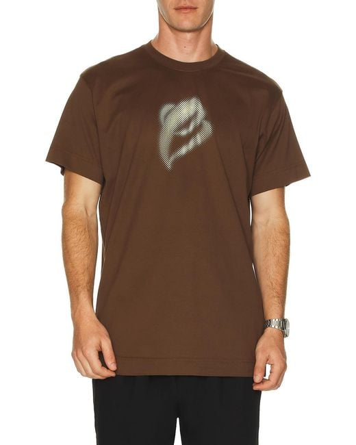 Etai LA Brown 3D Print Dot Brust E Tee for men