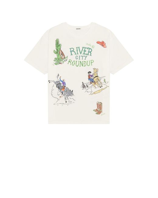 Bode Brown River City Tee for men