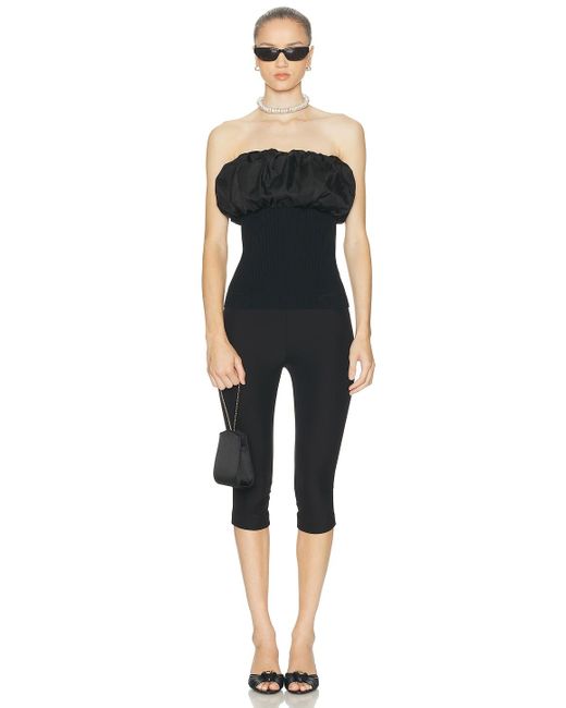 Ganni Black Strapless Top